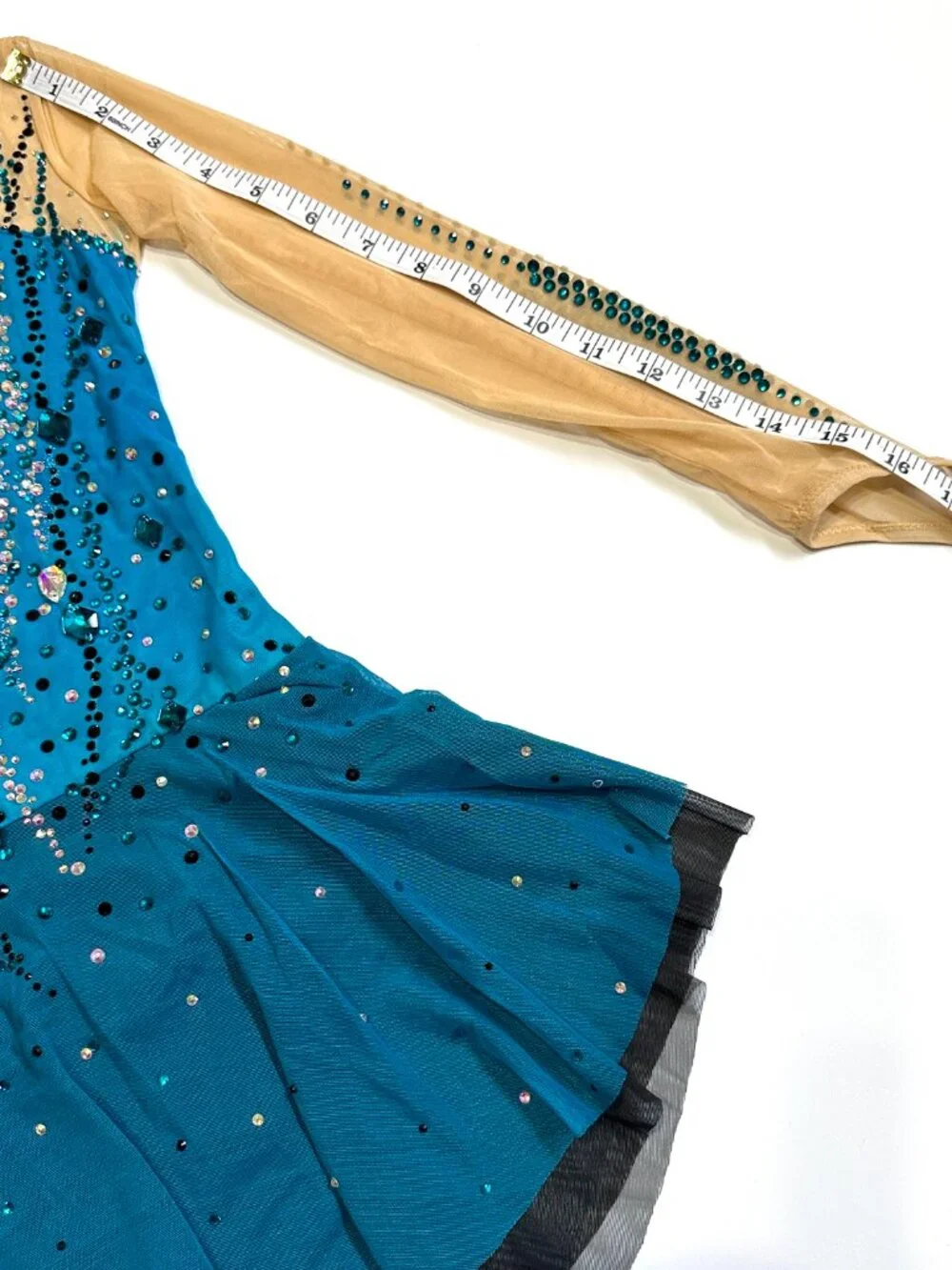 New Deep green Crystal Figure Skating Dress Girl 10 (6~8T)